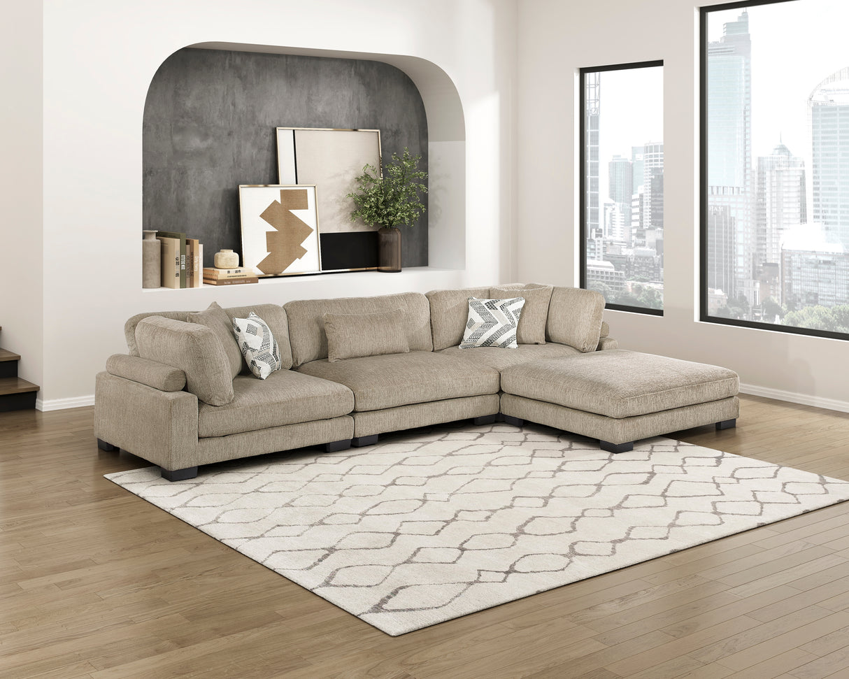 Tinley Brown Ottoman from Homelegance - Luna Furniture