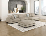 Tinley Brown Ottoman from Homelegance - Luna Furniture