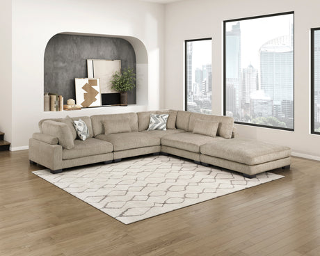 Tinley Brown Ottoman from Homelegance - Luna Furniture