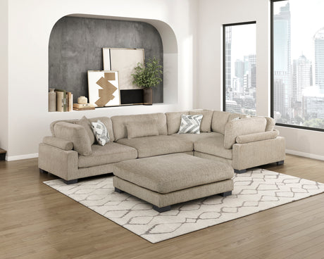 Tinley Brown Ottoman from Homelegance - Luna Furniture