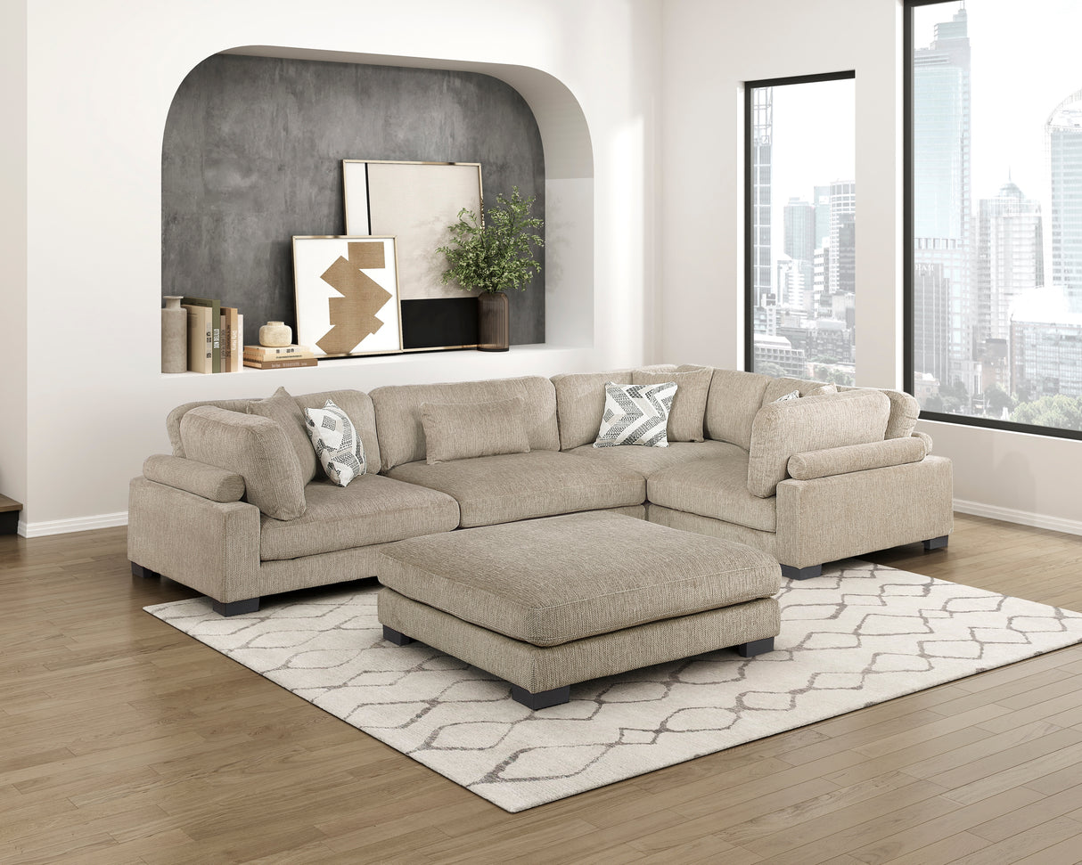 Tinley Brown Armless Chair from Homelegance - Luna Furniture