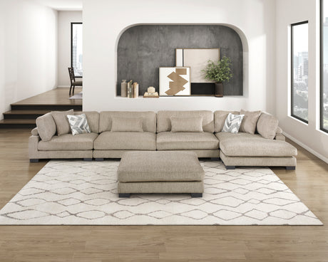 Tinley Brown Ottoman from Homelegance - Luna Furniture