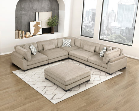 Tinley Brown Reversible Chaise from Homelegance - Luna Furniture