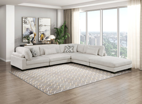 Tinley Beige Ottoman from Homelegance - Luna Furniture