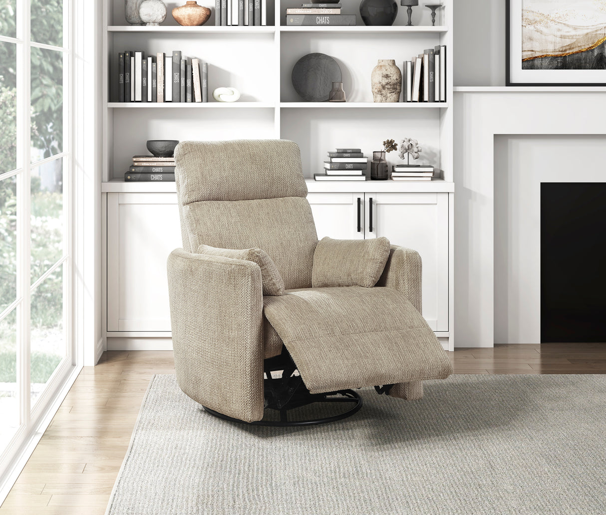 9555BRW-1SW Swivel Glider Reclining Chair from Homelegance - Luna Furniture