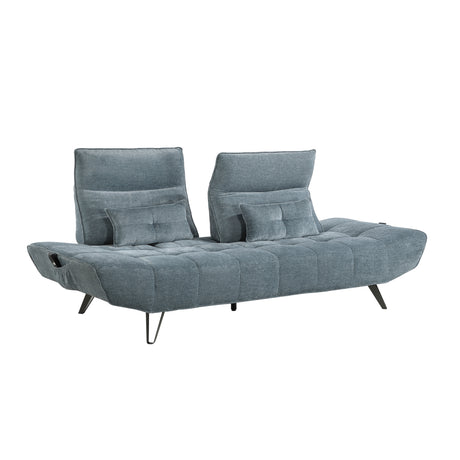 Quonsett Blue Sofa with Power Adjustable Seat from Homelegance - Luna Furniture