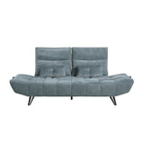Quonsett Blue Sofa with Power Adjustable Seat from Homelegance - Luna Furniture
