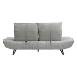 Quonsett Gray Sofa with Power Adjustable Seat from Homelegance - Luna Furniture