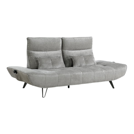 Quonsett Gray Sofa with Power Adjustable Seat from Homelegance - Luna Furniture