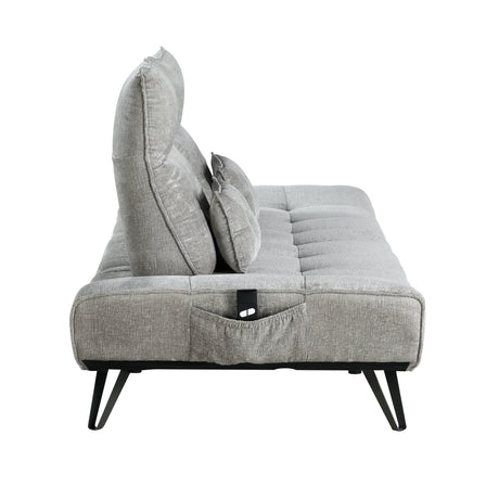 Quonsett Gray Sofa with Power Adjustable Seat from Homelegance - Luna Furniture