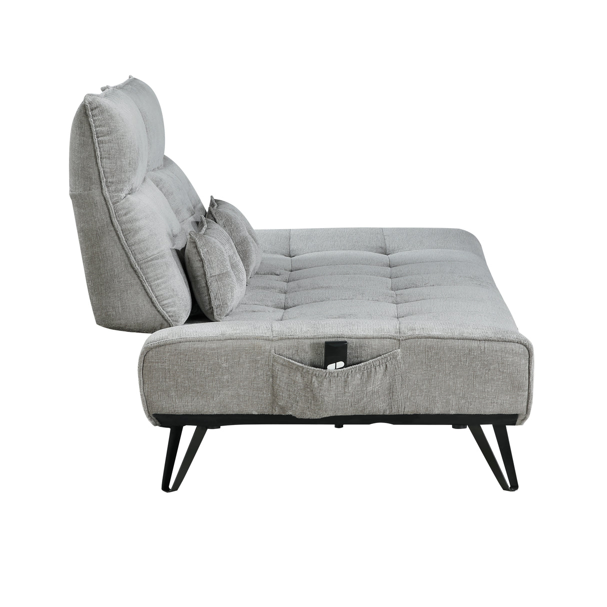 Quonsett Gray Sofa with Power Adjustable Seat from Homelegance - Luna Furniture