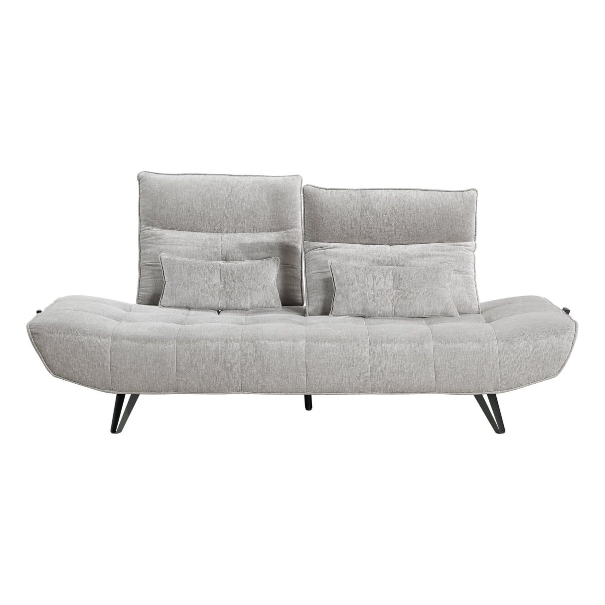 Quonsett Light Gray Sofa with Power Adjustable Seat from Homelegance - Luna Furniture