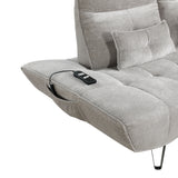 Quonsett Light Gray Sofa with Power Adjustable Seat from Homelegance - Luna Furniture