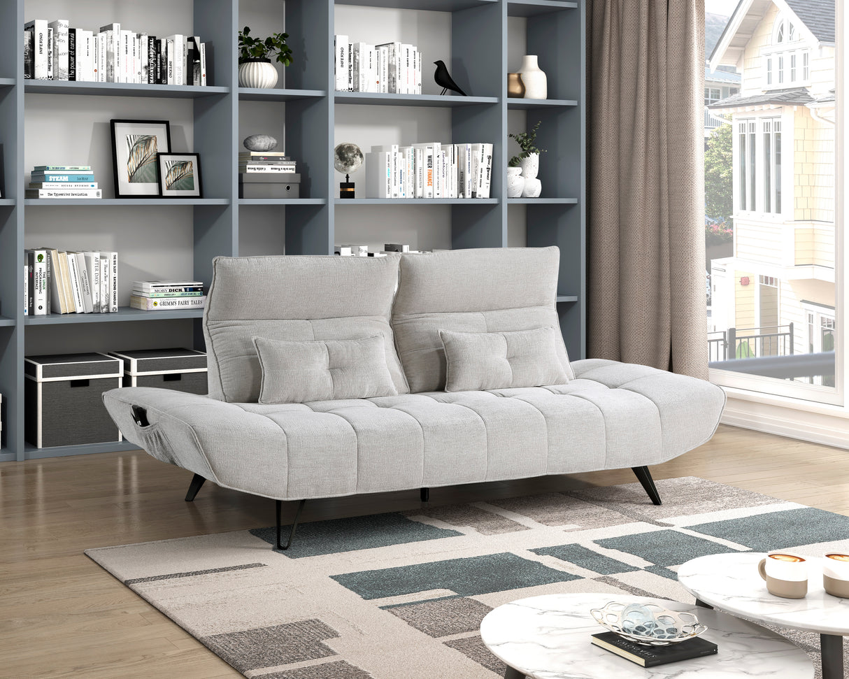 Quonsett Light Gray Sofa with Power Adjustable Seat from Homelegance - Luna Furniture