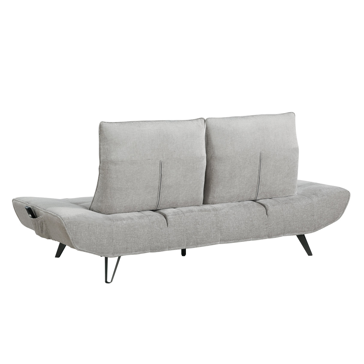 Quonsett Light Gray Sofa with Power Adjustable Seat from Homelegance - Luna Furniture