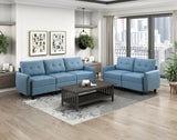 9557BUE-C1A Chair with One Arm and Storage from Homelegance - Luna Furniture