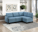 9557BUE-AC Armless Chair with Storage from Homelegance - Luna Furniture