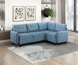 9557BUE-CR Corner Seat with Storage from Homelegance - Luna Furniture