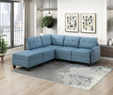 9557BUE-4 Ottoman with Storage from Homelegance - Luna Furniture