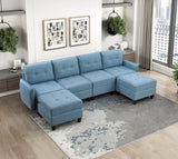 9557BUE-4 Ottoman with Storage from Homelegance - Luna Furniture