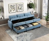 9557BUE-4 Ottoman with Storage from Homelegance - Luna Furniture
