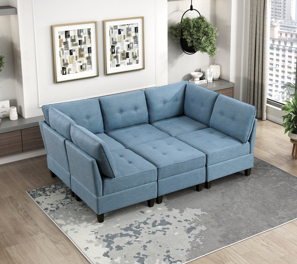 9557BUE-C1A Chair with One Arm and Storage from Homelegance - Luna Furniture
