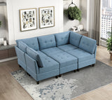 9557BUE-CR Corner Seat with Storage from Homelegance - Luna Furniture