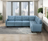 9557BUE-AC Armless Chair with Storage from Homelegance - Luna Furniture