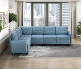 9557BUE-AC Armless Chair with Storage from Homelegance - Luna Furniture