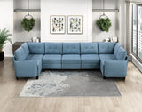 9557BUE-AC Armless Chair with Storage from Homelegance - Luna Furniture