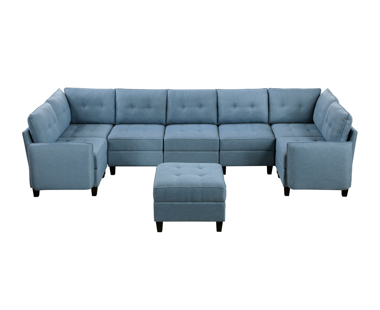 9557BUE-AC Armless Chair with Storage from Homelegance - Luna Furniture