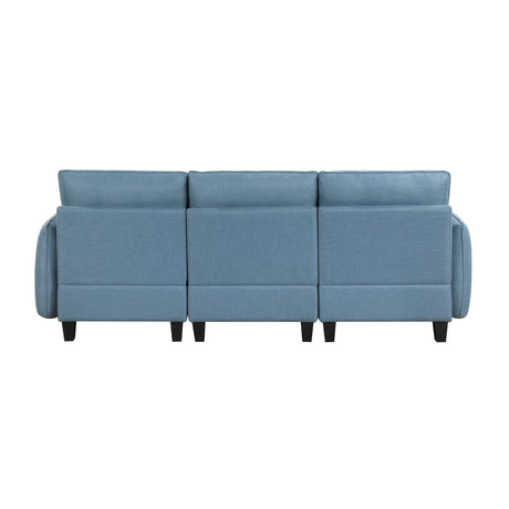 Garren Blue 3-Piece Storage Sofa from Homelegance - Luna Furniture