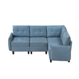 9557BUE*4SC (4)4-Piece Sectional with Storage from Homelegance - Luna Furniture