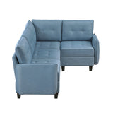 9557BUE*4SC (4)4-Piece Sectional with Storage from Homelegance - Luna Furniture