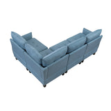 9557BUE*4SC (4)4-Piece Sectional with Storage from Homelegance - Luna Furniture