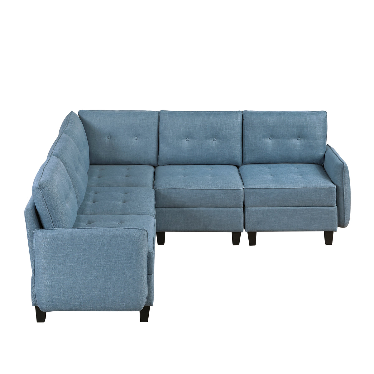 9557BUE*5SC (5)5-Piece Sectional with Storage from Homelegance - Luna Furniture
