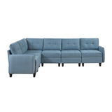 9557BUE*6SC (6)6-Piece Sectional with Storage from Homelegance - Luna Furniture