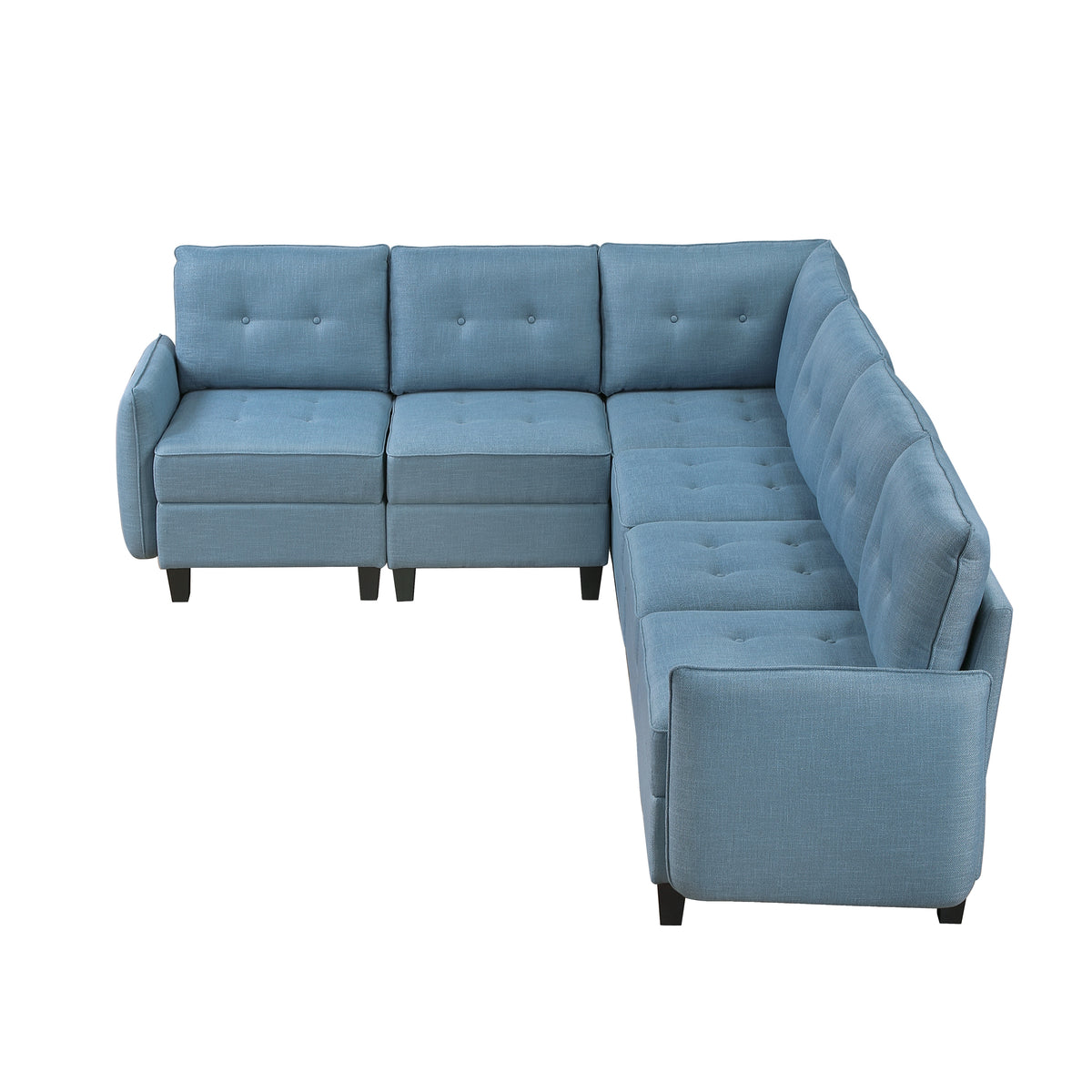 9557BUE*6SC (6)6-Piece Sectional with Storage from Homelegance - Luna Furniture