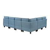 9557BUE*6SC (6)6-Piece Sectional with Storage from Homelegance - Luna Furniture