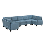 9557BUE*7SC (7)7-Piece Sectional with Storage from Homelegance - Luna Furniture