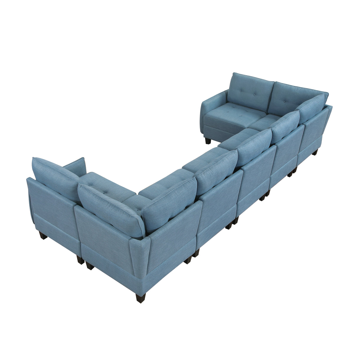 9557BUE*7SC (7)7-Piece Sectional with Storage from Homelegance - Luna Furniture