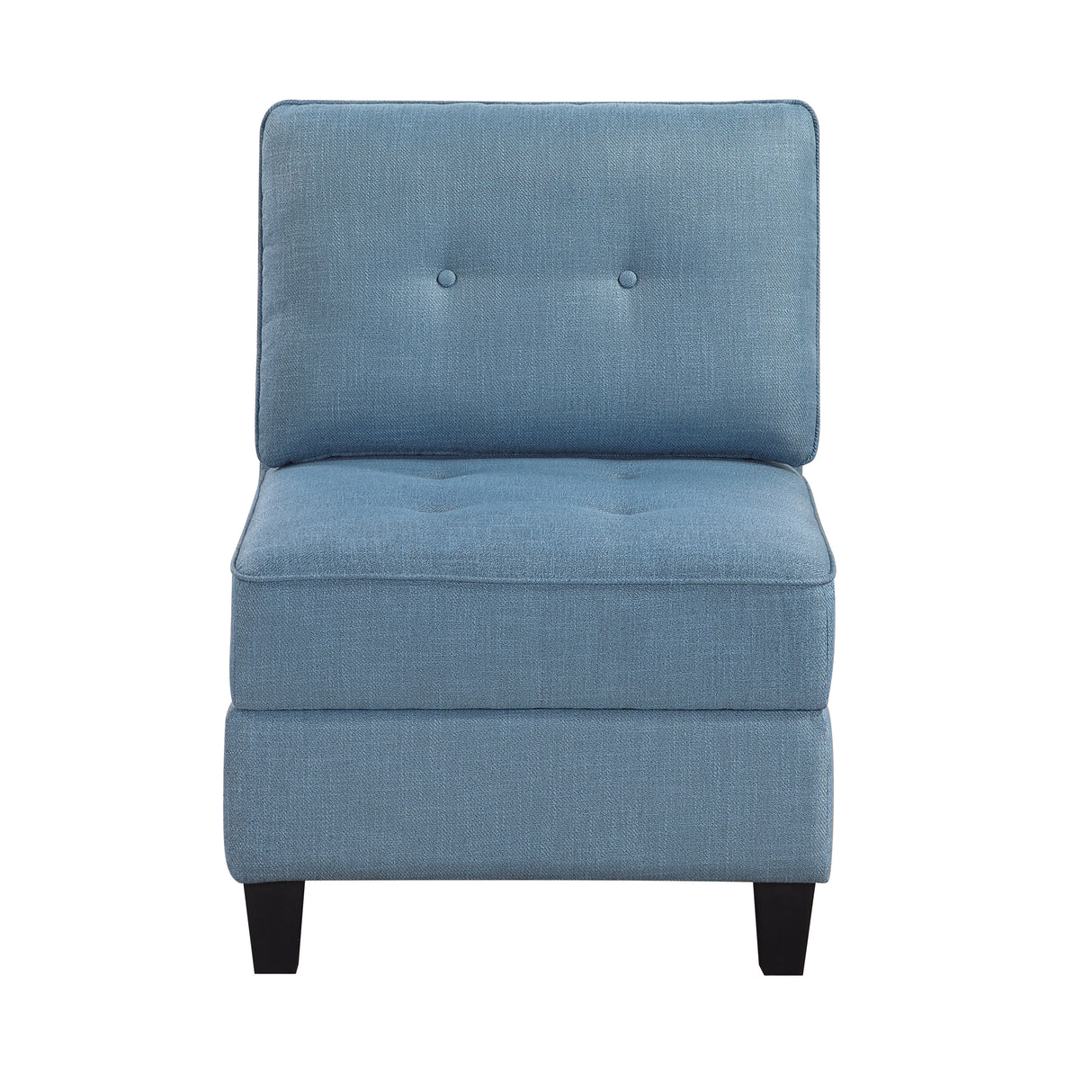 9557BUE-AC Armless Chair with Storage from Homelegance - Luna Furniture