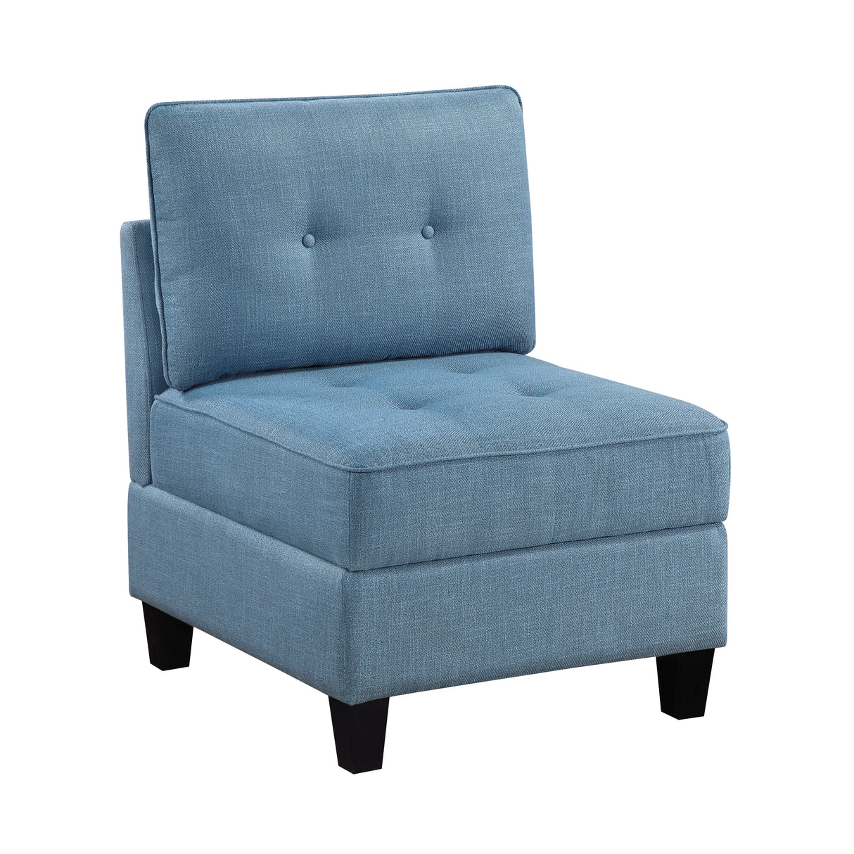 9557BUE-AC Armless Chair with Storage from Homelegance - Luna Furniture