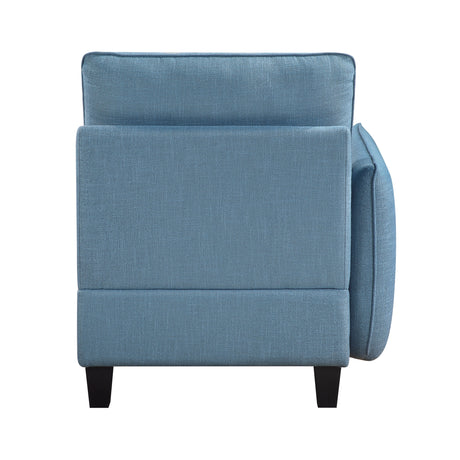 Garren Blue Chair with One Arm and Storage from Homelegance - Luna Furniture