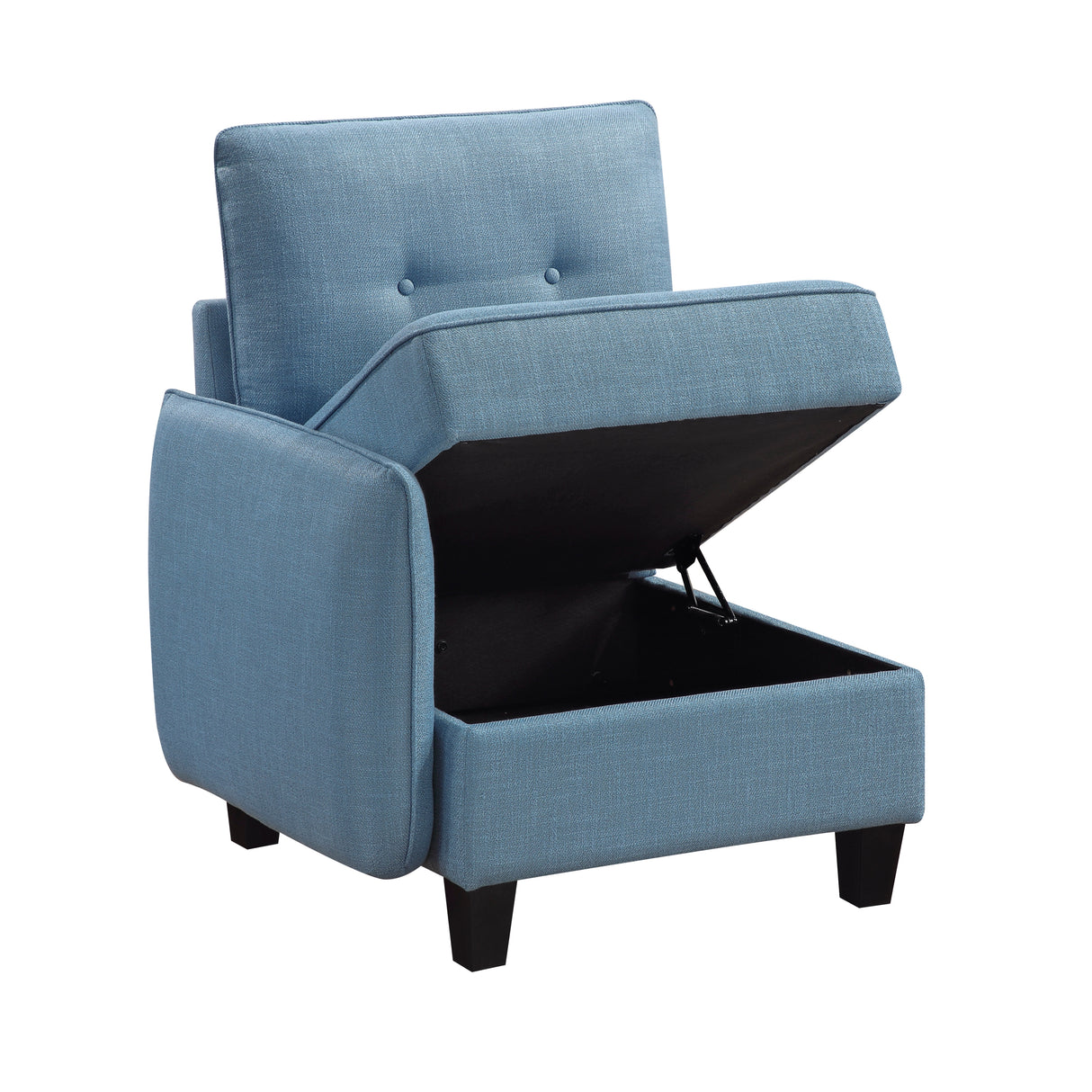 9557BUE-C1A Chair with One Arm and Storage from Homelegance - Luna Furniture