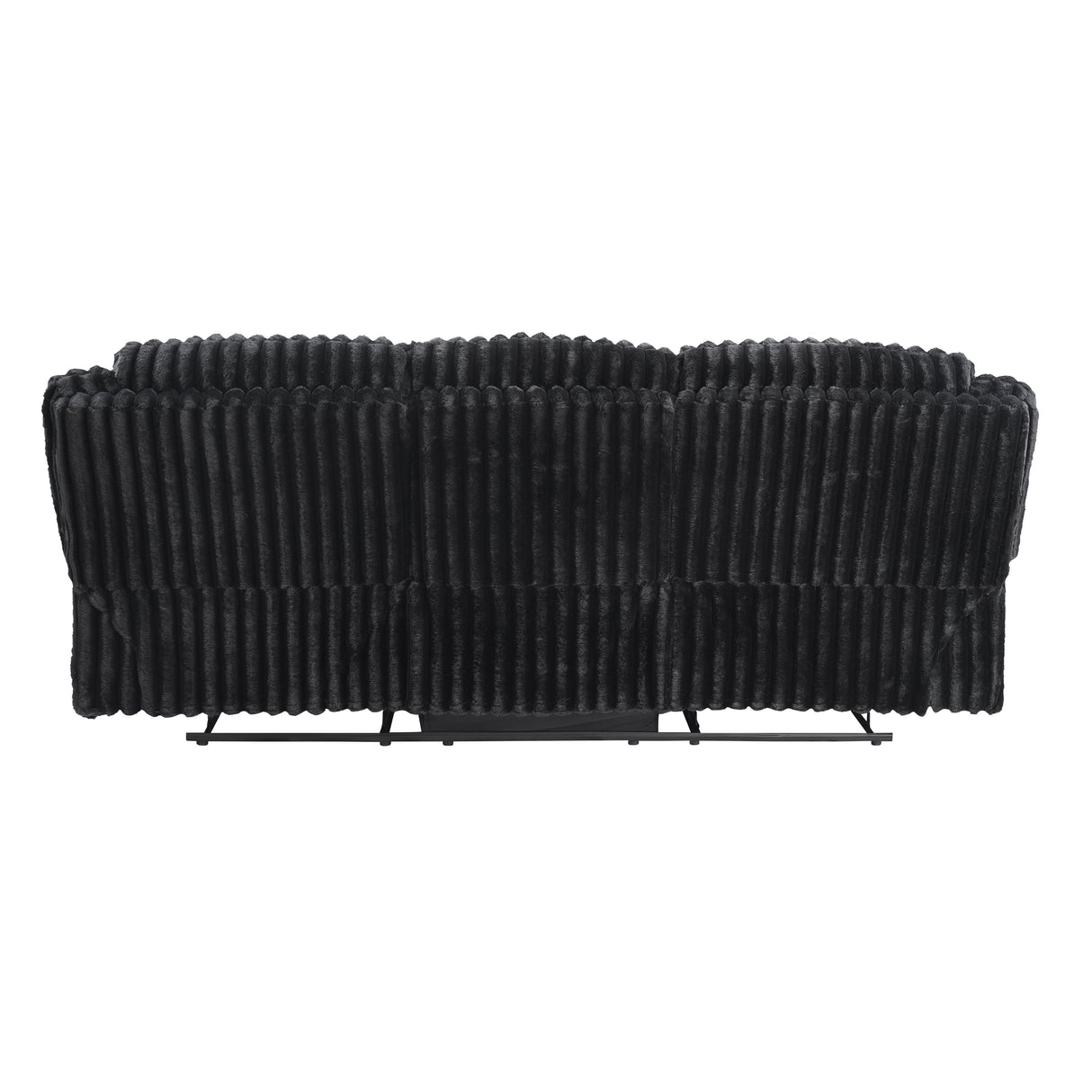 Goodland Black Double Reclining Love Seat with Center Console from Homelegance - Luna Furniture