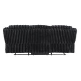 Goodland Black Double Reclining Love Seat with Center Console from Homelegance - Luna Furniture