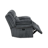 Goodland Blue Double Reclining Sofa from Homelegance - Luna Furniture