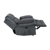 Goodland Blue Double Reclining Sofa from Homelegance - Luna Furniture