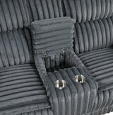Goodland Dark Gray Double Reclining Sofa from Homelegance - Luna Furniture
